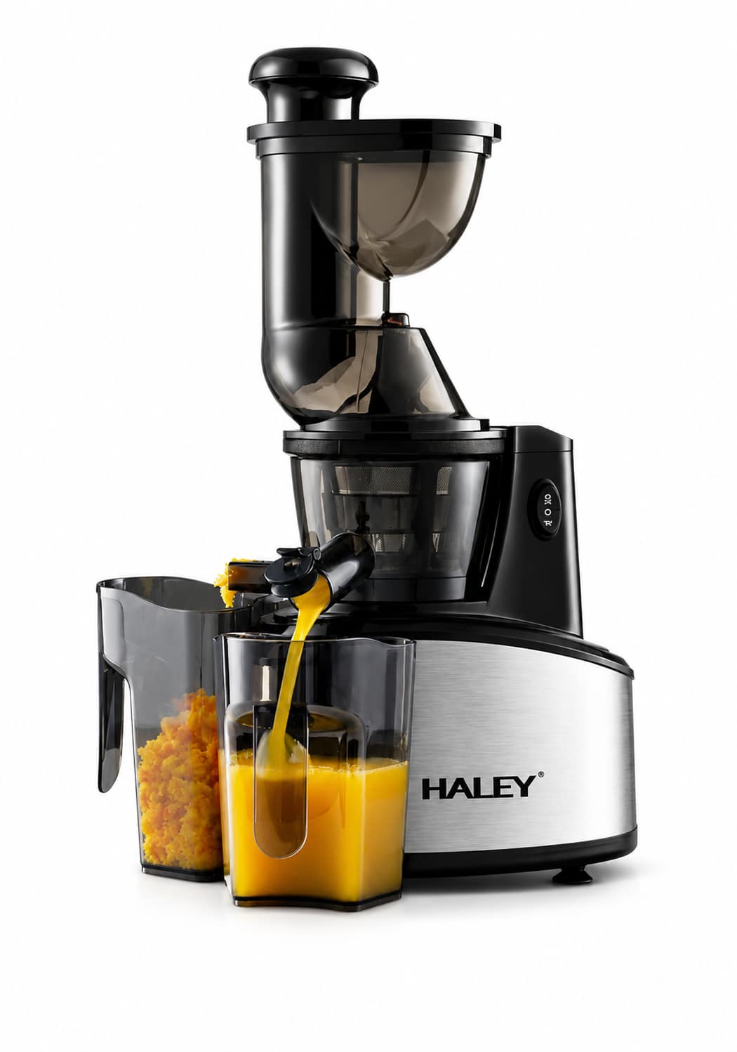 51199423-0388-4564-8a52-4ba1cbcd4fb3 عصارة فواكه وخضروات HALEY سعة 500 مل بقوة 250W – طرد تلقائي للّب | HY-601 - الصورة 1