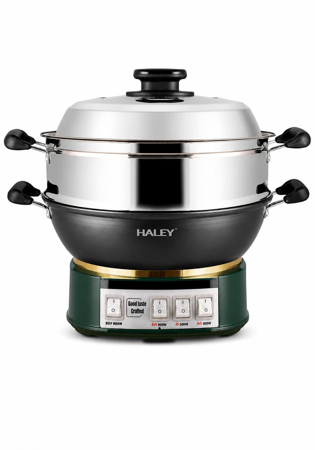 79e14807-cc77-4b74-a943-6b5fc618f46f قدر كهربائي متعدد الاستخدام HALEY بسعة 5–6 لتر – تبخير وقلي وتحضير يومي - الصورة 1