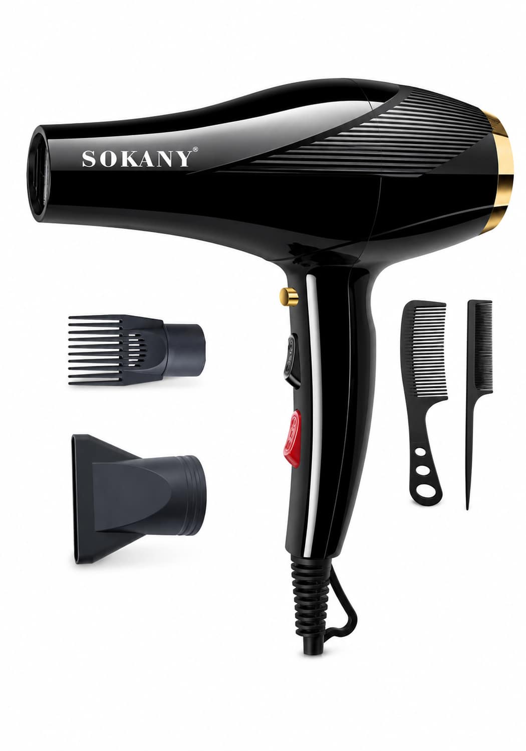 d766230a-42b4-40ea-b89f-37e1610f7f5d مجفف شعر SOKANY SK-2214 بقوة 2600W – تصميم احترافي 4 في 1 - الصورة 1