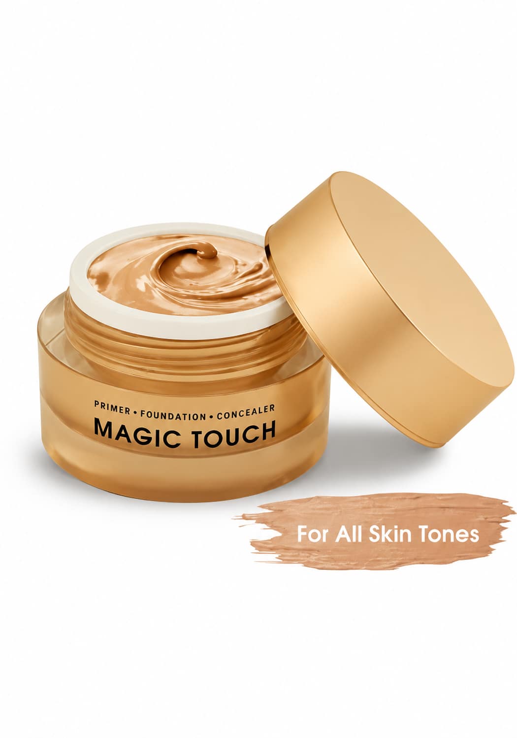 fe3b2d14-ae91-442b-ad1a-480cf80045d0 كريم Magic Touch 30ml – برايمر، فاونديشن، وكونسيلر بدرجة Medium مع فيتامين C لجميع ألوان البشرة - الصورة 1