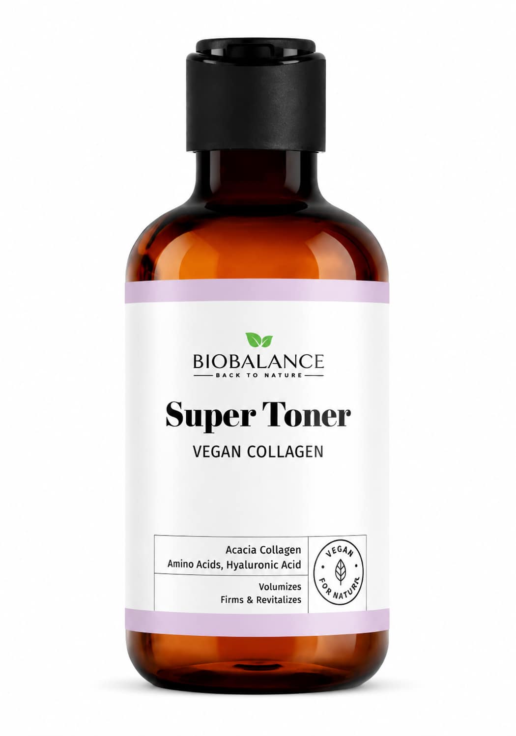 رر Toner Super Vegan Collagen من BIOBALANCE – ترطيب وتنعيم مع أحماض أمينية وحمض هيالورونيك 250 مل - الصورة 1