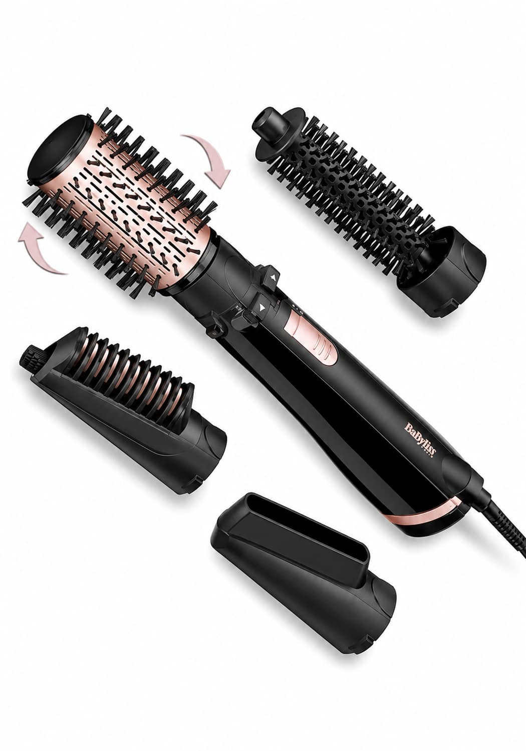 31b82c11-4fe6-4f19-8dd9-b326b888aabe فرشاة الشعر الهوائية Babyliss الدوار 4 في 1 بقوة 1000 واط - الصورة 1