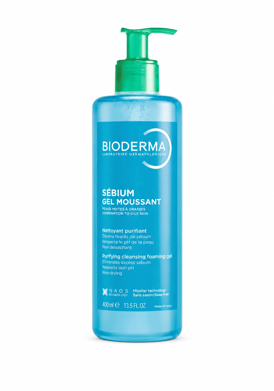 6a3a7253-fc48-4d07-b72c-6f1808911e19 غسول BIODERMA Sébium Gel Moussant للبشرة الدهنية والمختلطة – 400 مل - الصورة 1