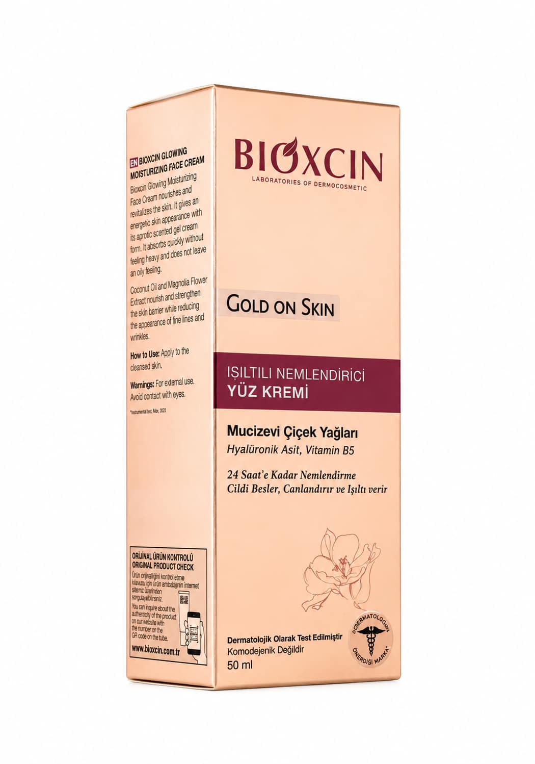 77 كريم العناية بالبشرة Gold On Skin من BIOXCIN – ترطيب وتغذية يومية للبشرة - الصورة 1