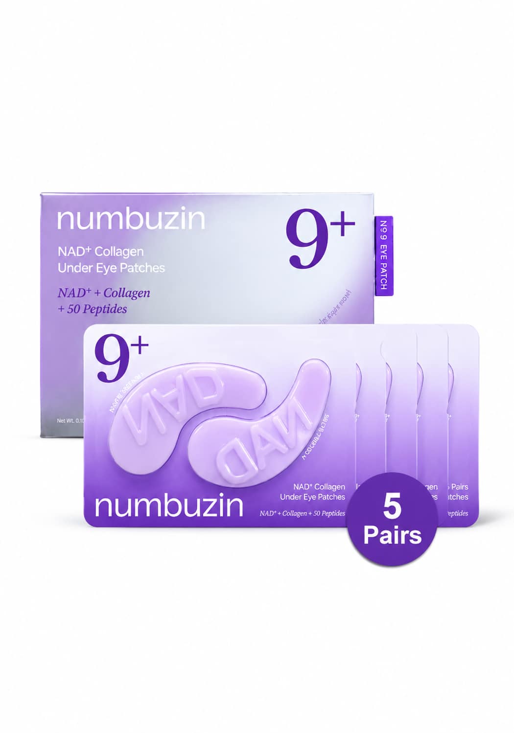 a34c6ebd-d3ac-403e-b1d7-ad8d51e11b9b لصاقات تحت العين Numbuzin No.9 NAD+ Collagen – عناية مرطبة ومشدودة بمظهر لامع | 5 أزواج - الصورة 1