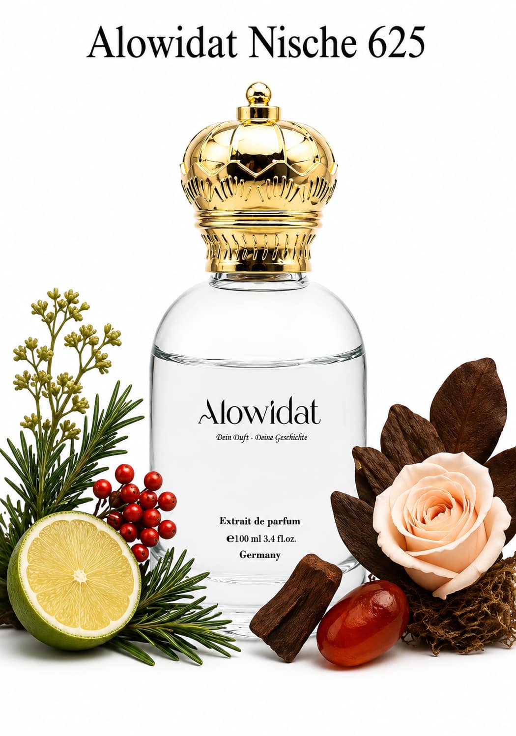 03a882ff-2dca-4611-aeda-e120ce528a60 عطر للجنسين Alowidat Nische 625 – عطري جلدي بلمسة عود وعنبر أبيض - الصورة 1