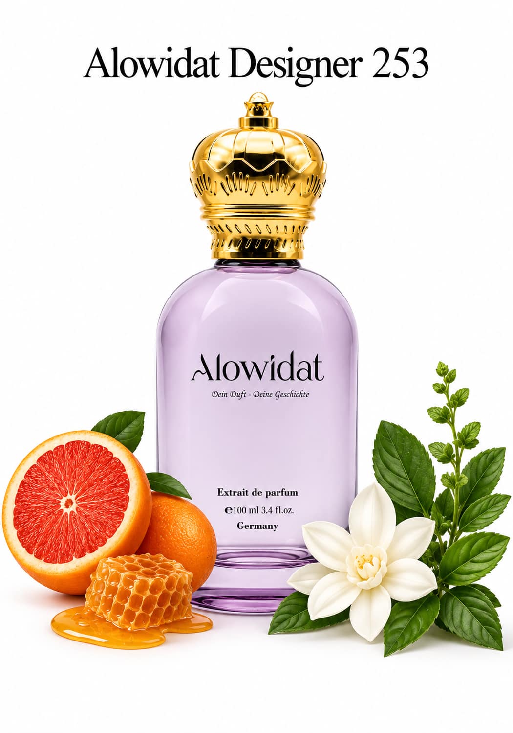 6959e7cc-a552-4ebd-9865-885d1c30962a عطر نسائي Alowidat Designer 253 – حمضي زهري بلمسة عسلية دافئة - الصورة 1