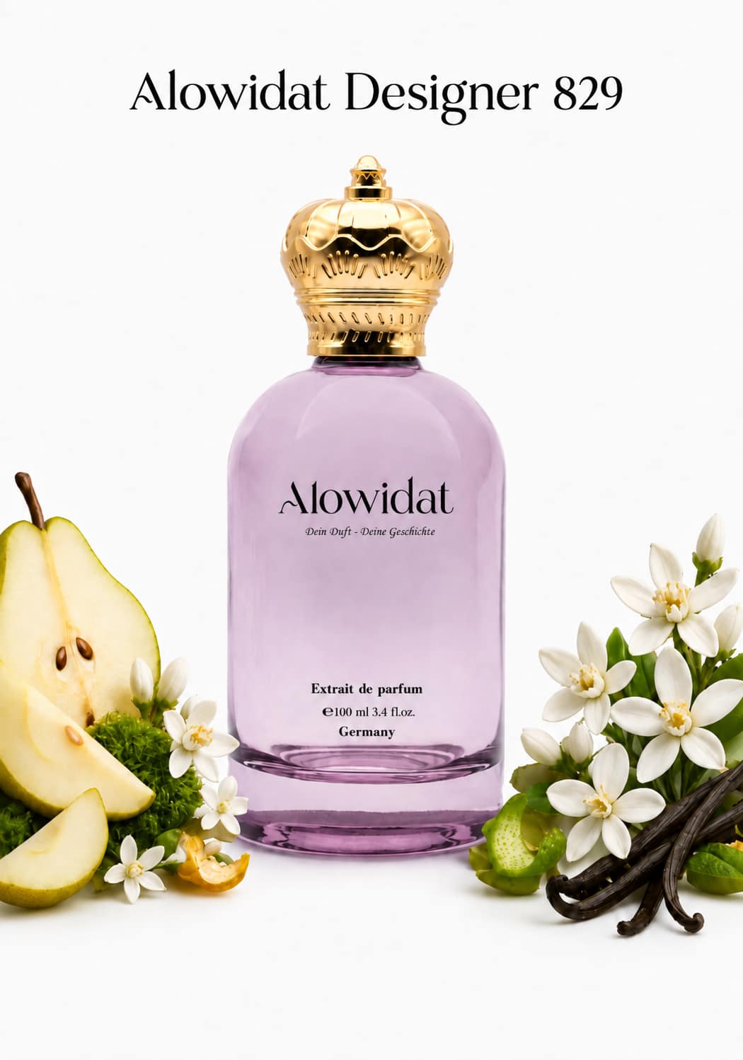 c2409283-bc34-4d4f-b6d7-2eca1b5f4dc9 عطر نسائي Alowidat Designer 829 - زهري مسكي بلمسة فاكهية ناعمة - الصورة 1