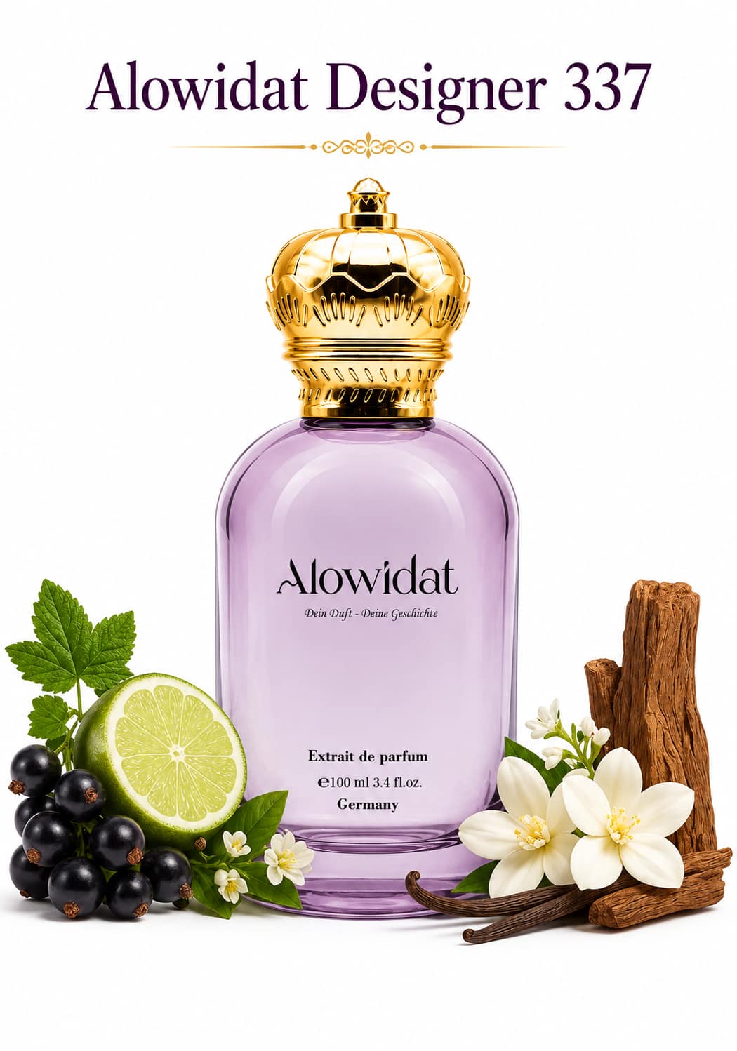 c4da84c3-bd3e-40e8-8161-0f8c21f5f92f عطر نسائي Alowidat Designer 337 – فاكهي زهري بلمسة فانيليا خشبية - الصورة 1