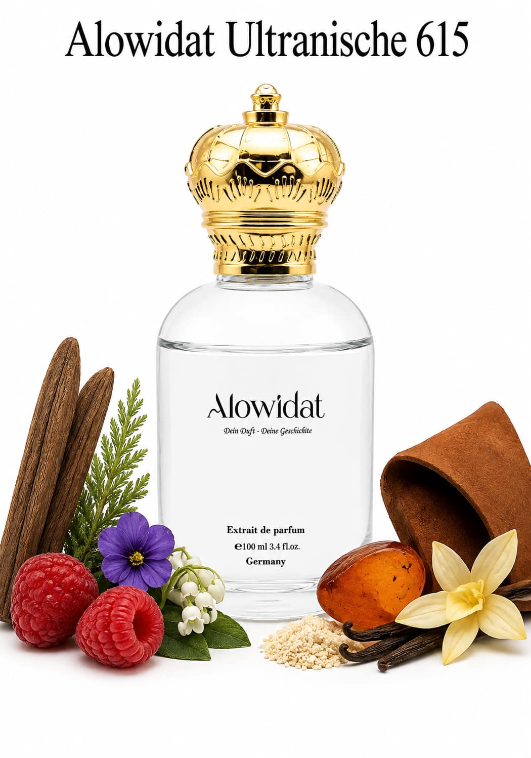 ca89b32f-478e-40a9-acf6-f74101ef0b6b عطر للجنسين Alowidat Ultranische 615 – زهري خشبي بلمسة توت وفانيليا دافئة - الصورة 1