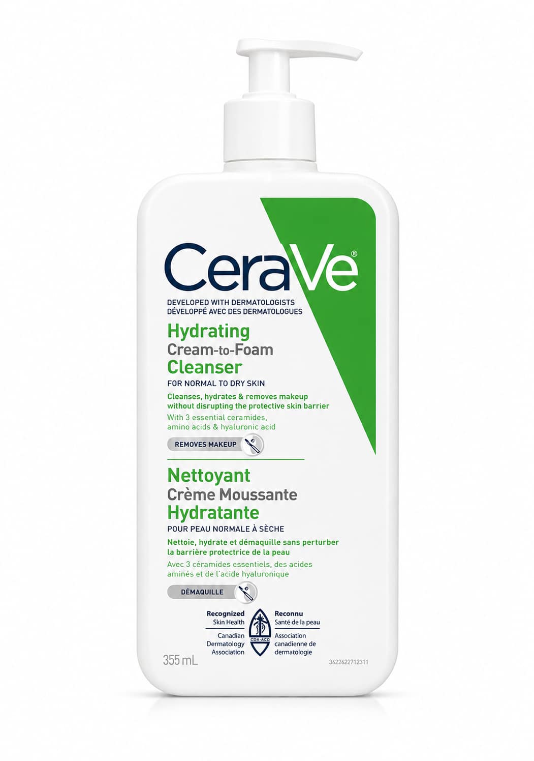 2e8c2037-01d7-4fd9-afda-5b7149f6a7a2 غسول CeraVe Hydrating Cream-to-Foam Cleanser – تنظيف وترطيب للبشرة العادية إلى الجافة - الصورة 1