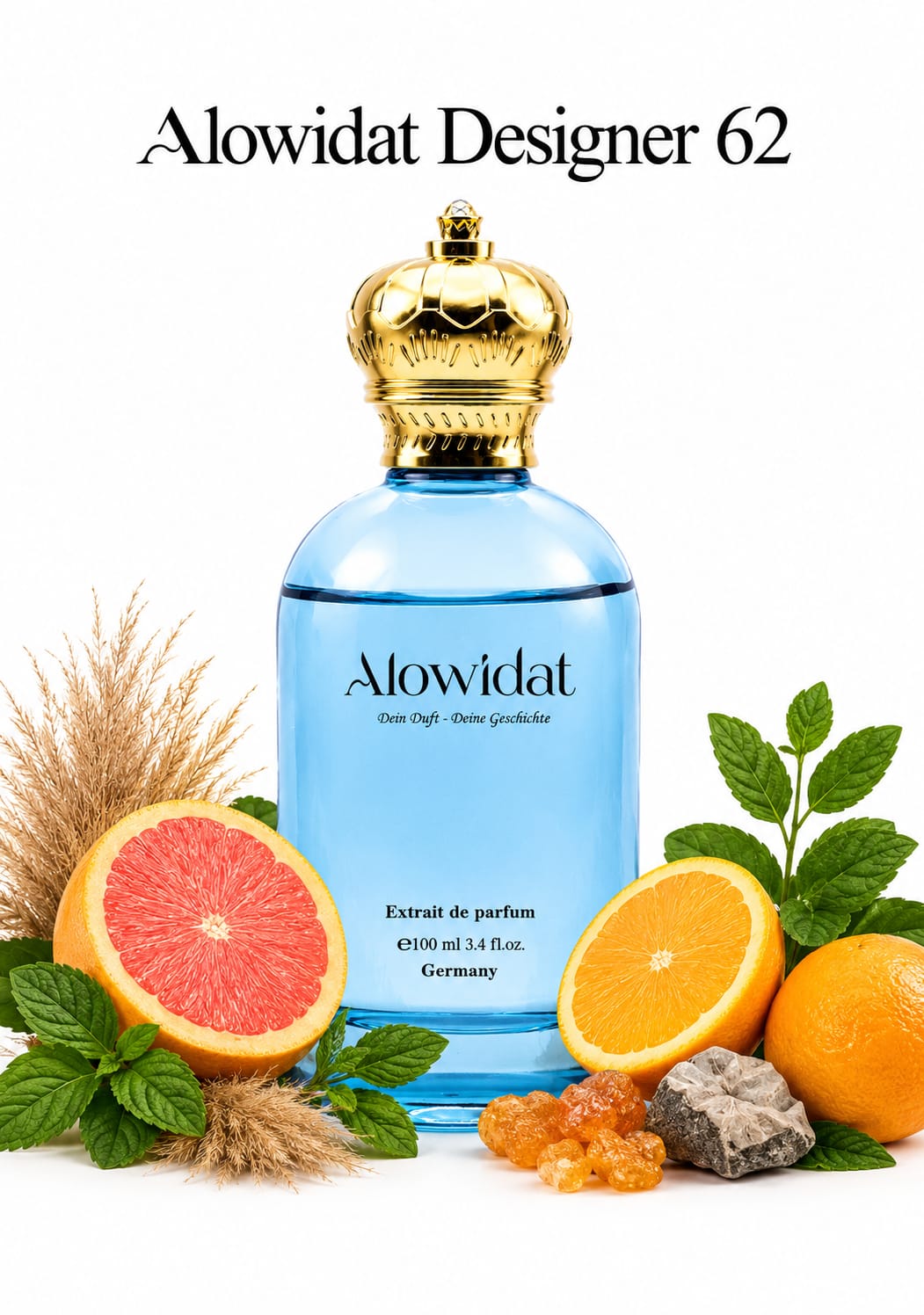 2fc6a946-86e1-4e39-b354-e7679cd62ab9 عطر رجالي Alowidat Designer 62 – حمضي متبّل بلمسة خشبية عنبرية - الصورة 1