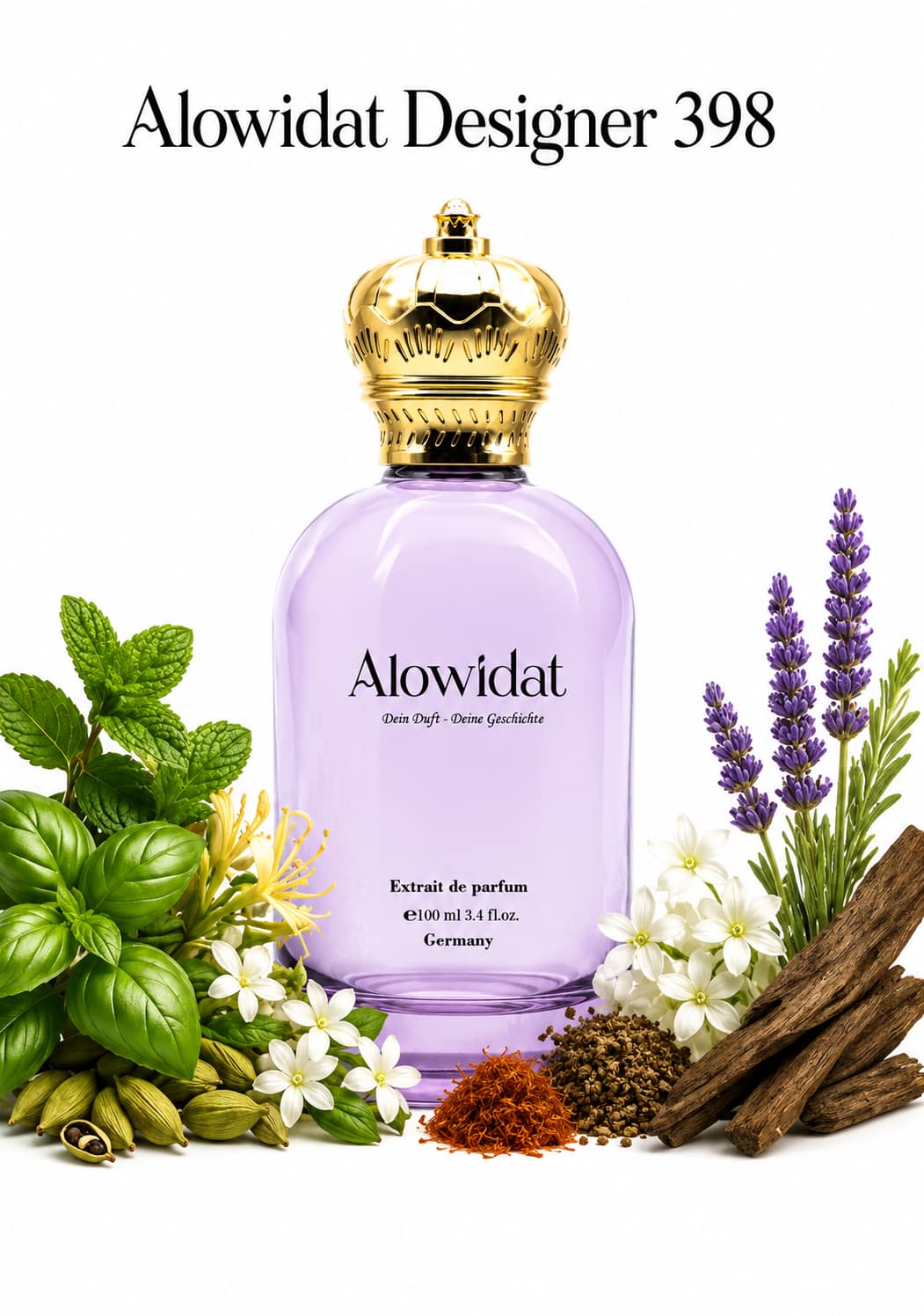 a8df28d7-3e68-4bc2-9950-05f5016c12d8 عطر نسائي Alowidat Designer 398 – عطري خشبي بلمسة عشبية دافئة - الصورة 1