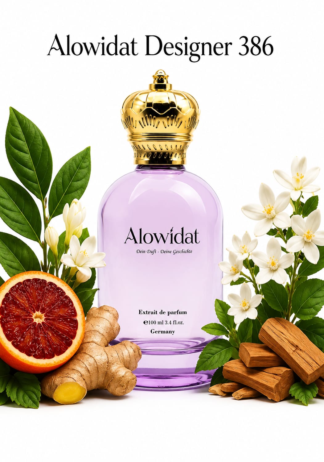 32e966f1-2d78-46ab-ac6e-77a0f41239ec عطر نسائي Alowidat Designer 386 – زهري حمضي بلمسة خشبية دافئة - الصورة 1