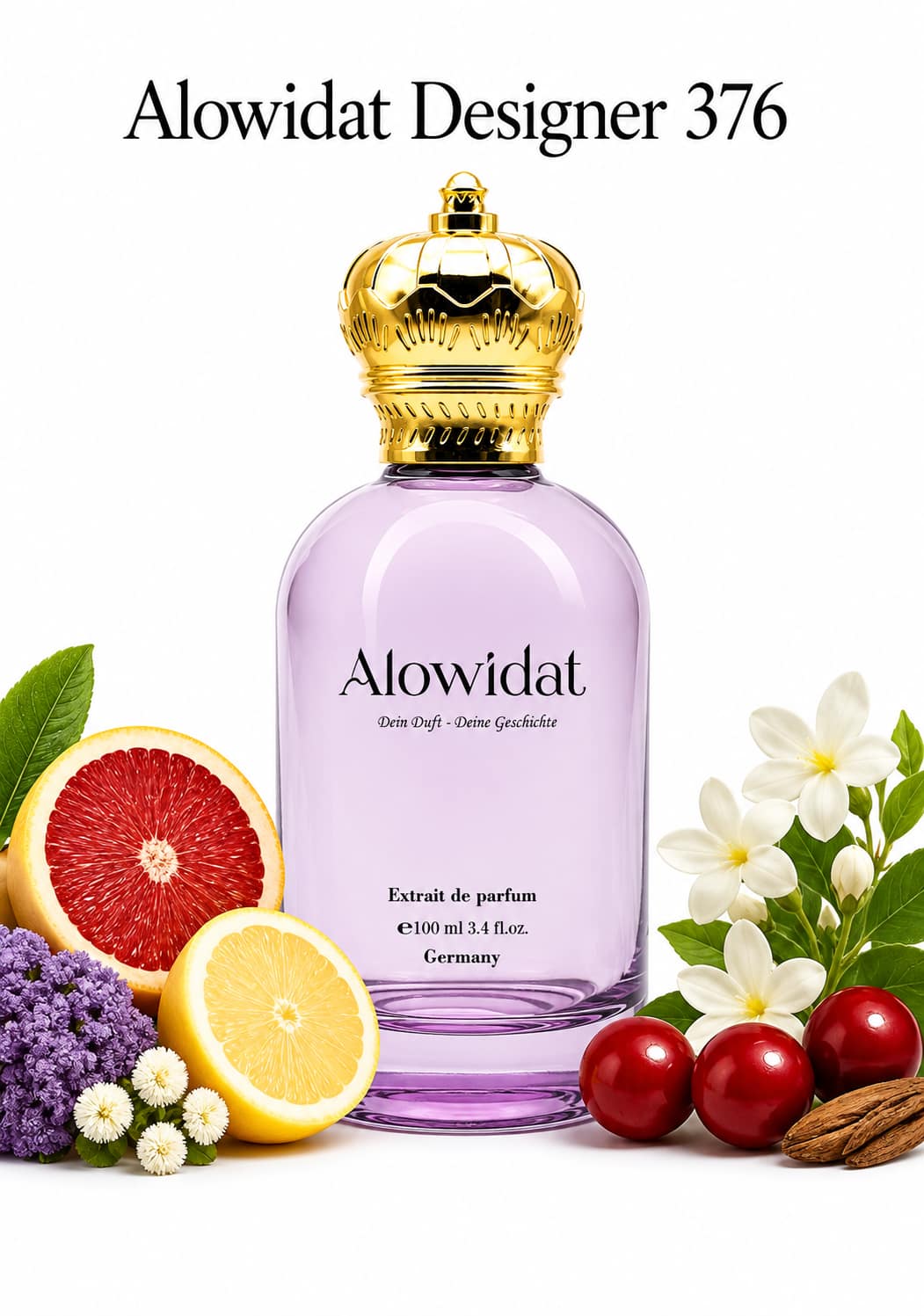 62ca821a-5fdb-4abc-be82-a58a527d53d3 عطر نسائي Alowidat Designer 376 – حمضي زهري بلمسة مسكية خشبية - الصورة 1