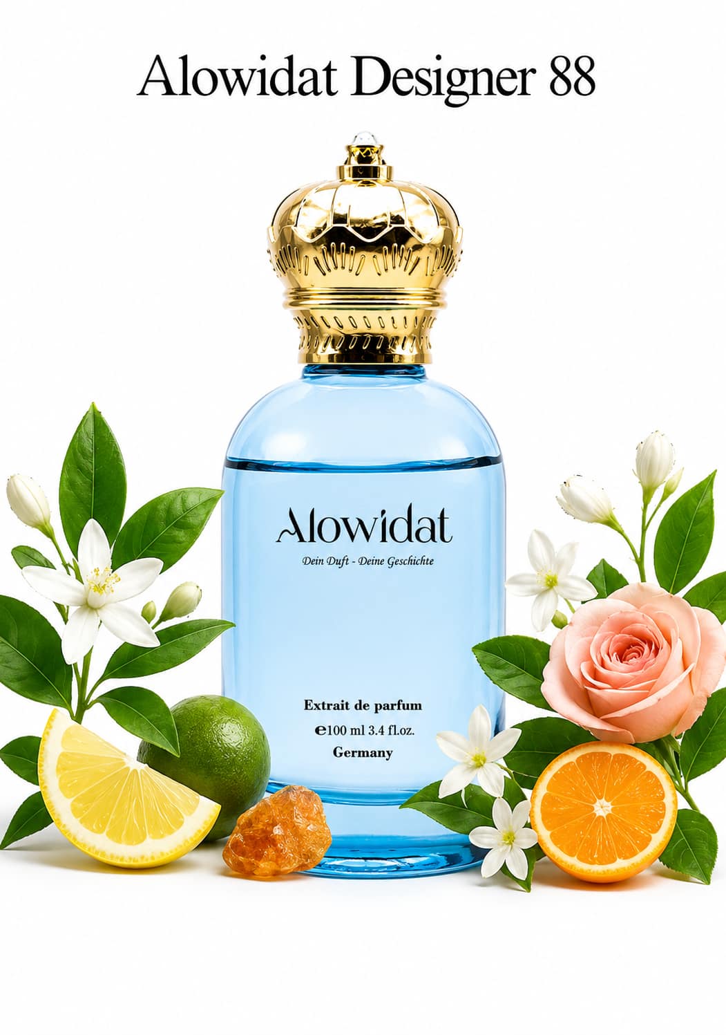 97621842-0e64-454b-822a-55261cce43ae عطر رجالي Alowidat Designer 88 – حمضي زهري بلمسة عنبرية دافئة - الصورة 1