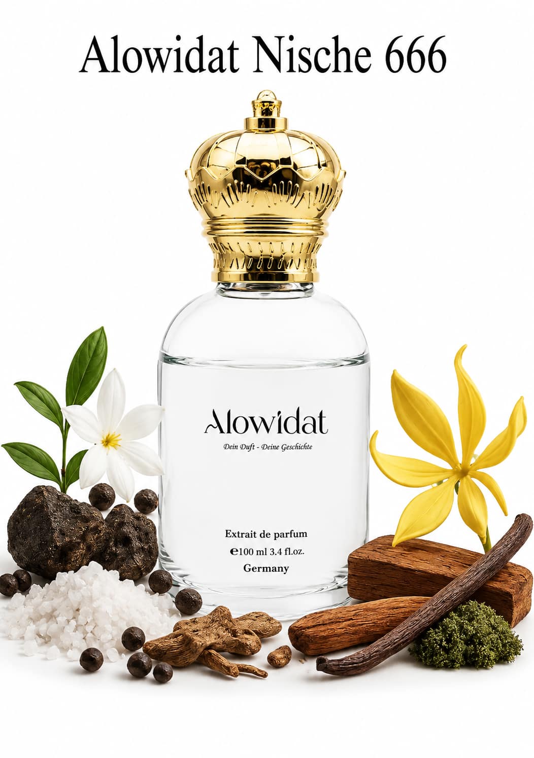 a6e6b79d-8076-4b3f-9fce-acf09e923e1b عطر للجنسين Alowidat Nische 666 – زهري خشبي بلمسة بخور وفانيليا دافئة - الصورة 1