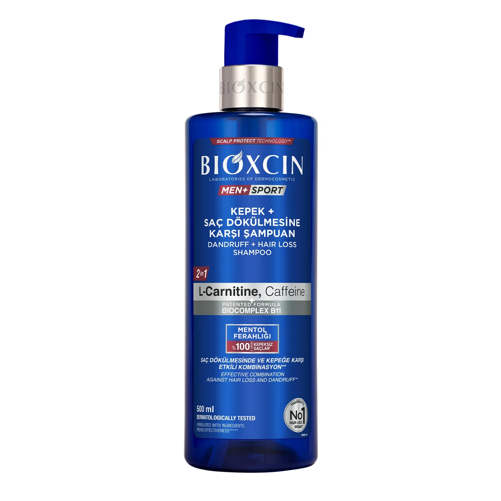 1bioxcin-kepeksac-dokulmesi-samp-500ml شامبو Bioxcin MEN+ SPORT ضد القشرة وتساقط الشعر – 500 مل - الصورة 1