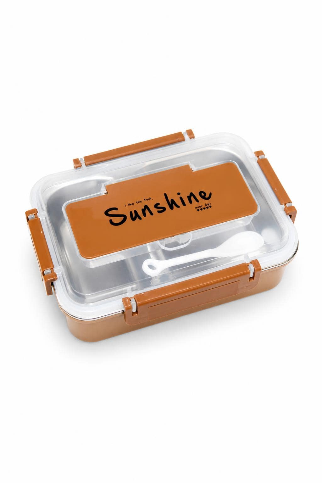 7926258d-f618-4043-9e57-9328da0ef14e.jpg حافظة طعام Sunshine ستانلس ستيل بمقسمين وملعقة - 8084901 - الصورة 1
