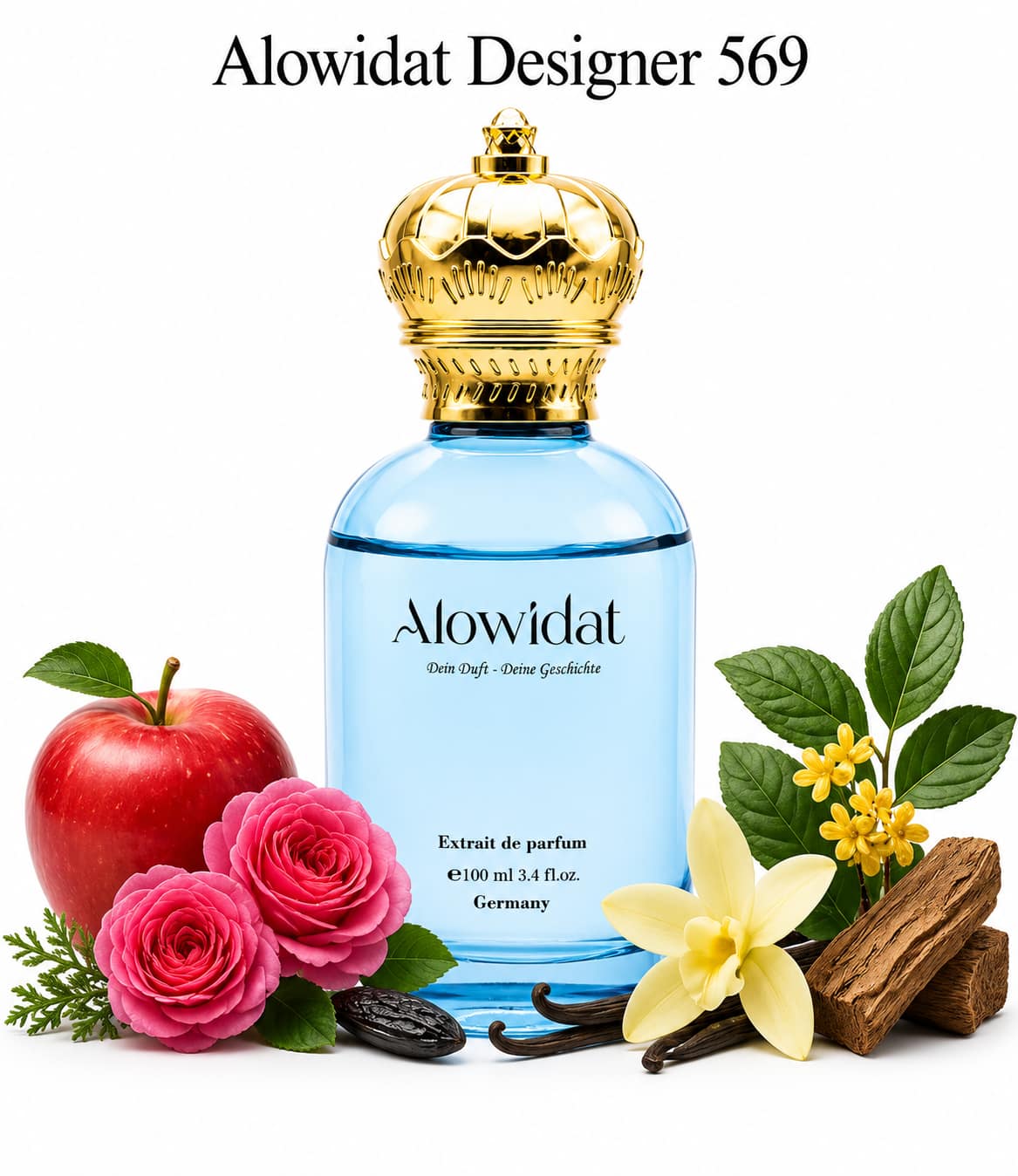 4159562d-a81e-4d0d-8ab1-cd0a215b3d81 عطر رجالي Alowidat Designer 569 – زهري عطري بلمسة فانيليا خشبية دافئة - الصورة 1