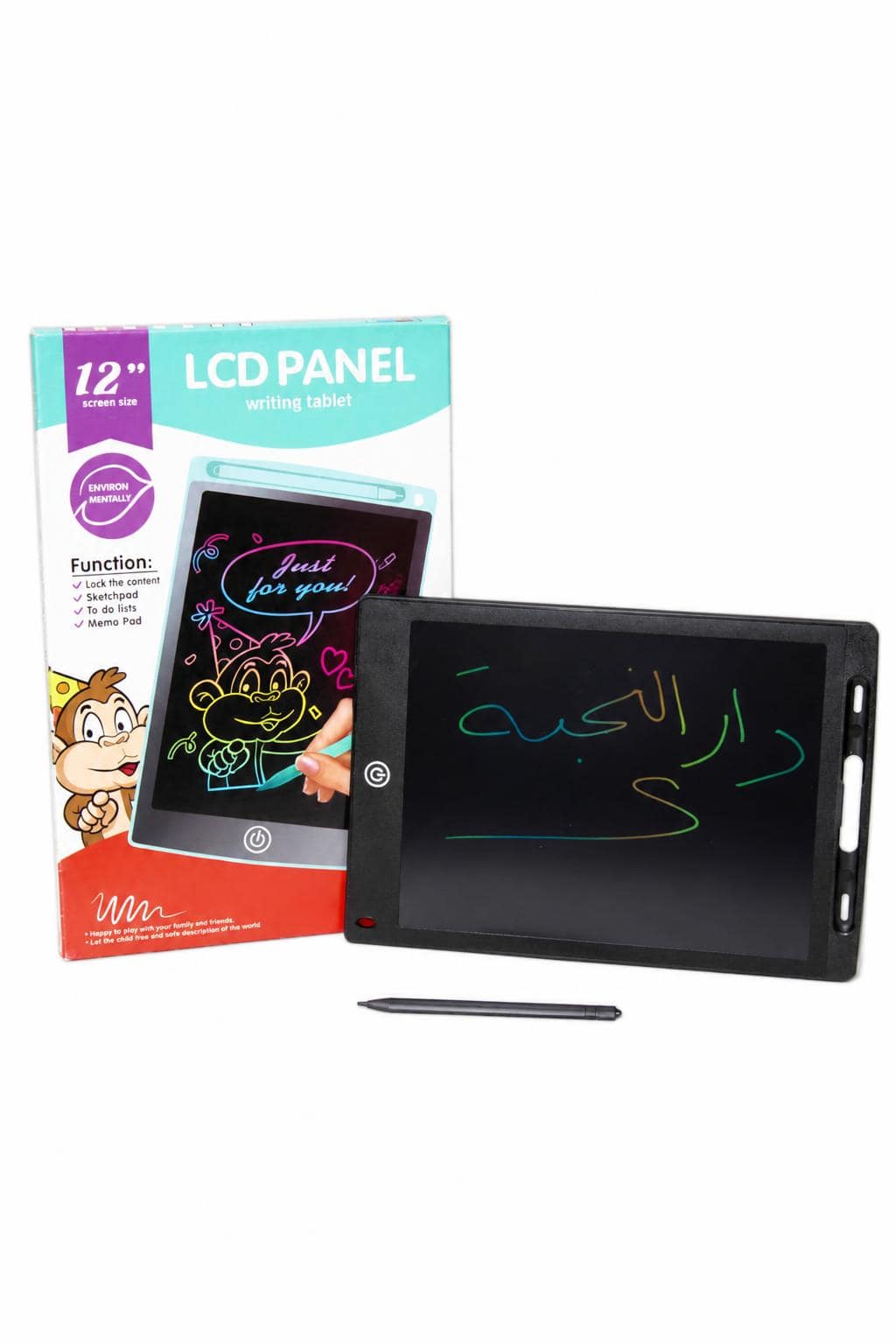 c6f7fab5-c2ec-4160-ad5f-21df87d2c52b.jpg تابلت كتابة ورسم ذكي LCD مقاس 12 إنش - موديل 4424357 - الصورة 1