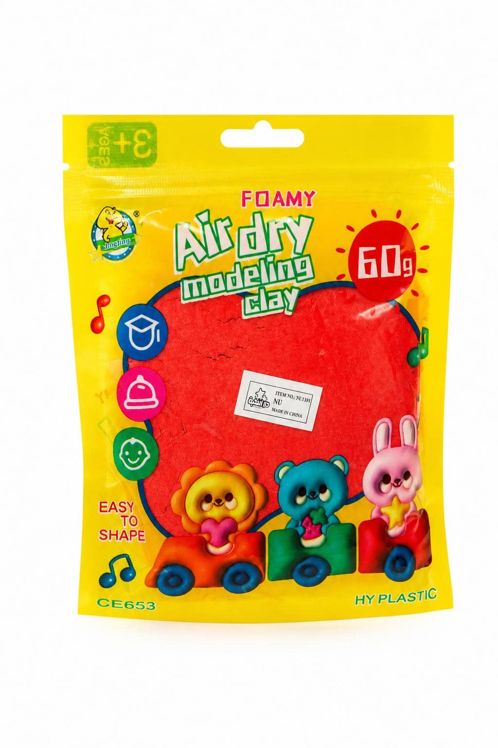 e0ce141f-6bc3-422d-b9f6-b7a4cefd895c.jpg معجون فوم Air Dry للأطفال بلون واحد - موديل 7603996 - الصورة 1