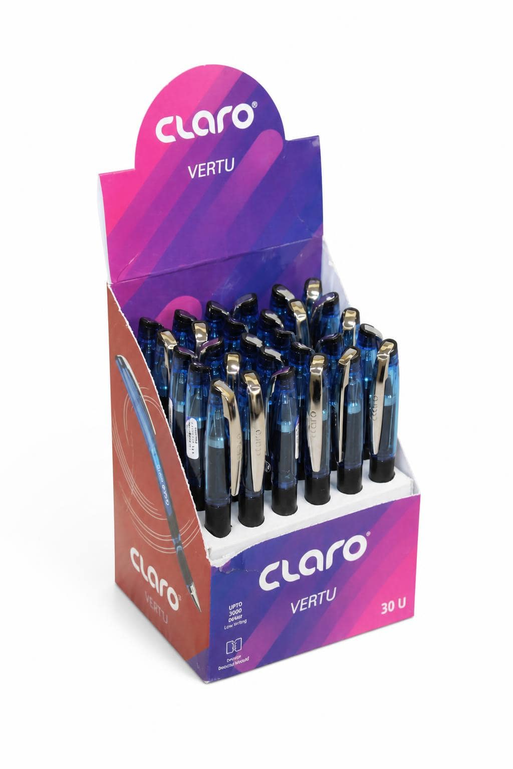 f3e08505-96fd-4745-b0fb-e283c558f70e.jpg قلم حبر ناشف Claro VERTU بكتابة طويلة - موديل 12079 - الصورة 1