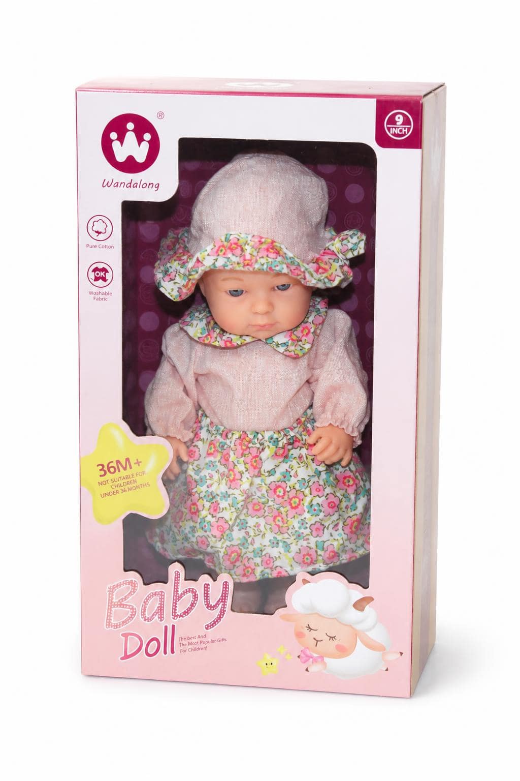 179b9f48-8ae1-45de-a6af-ff8117ec9728.jpg دمية بيبي سيليكون Wandalong 9 Inch بعمر 36M+ - 2520015 - الصورة 1