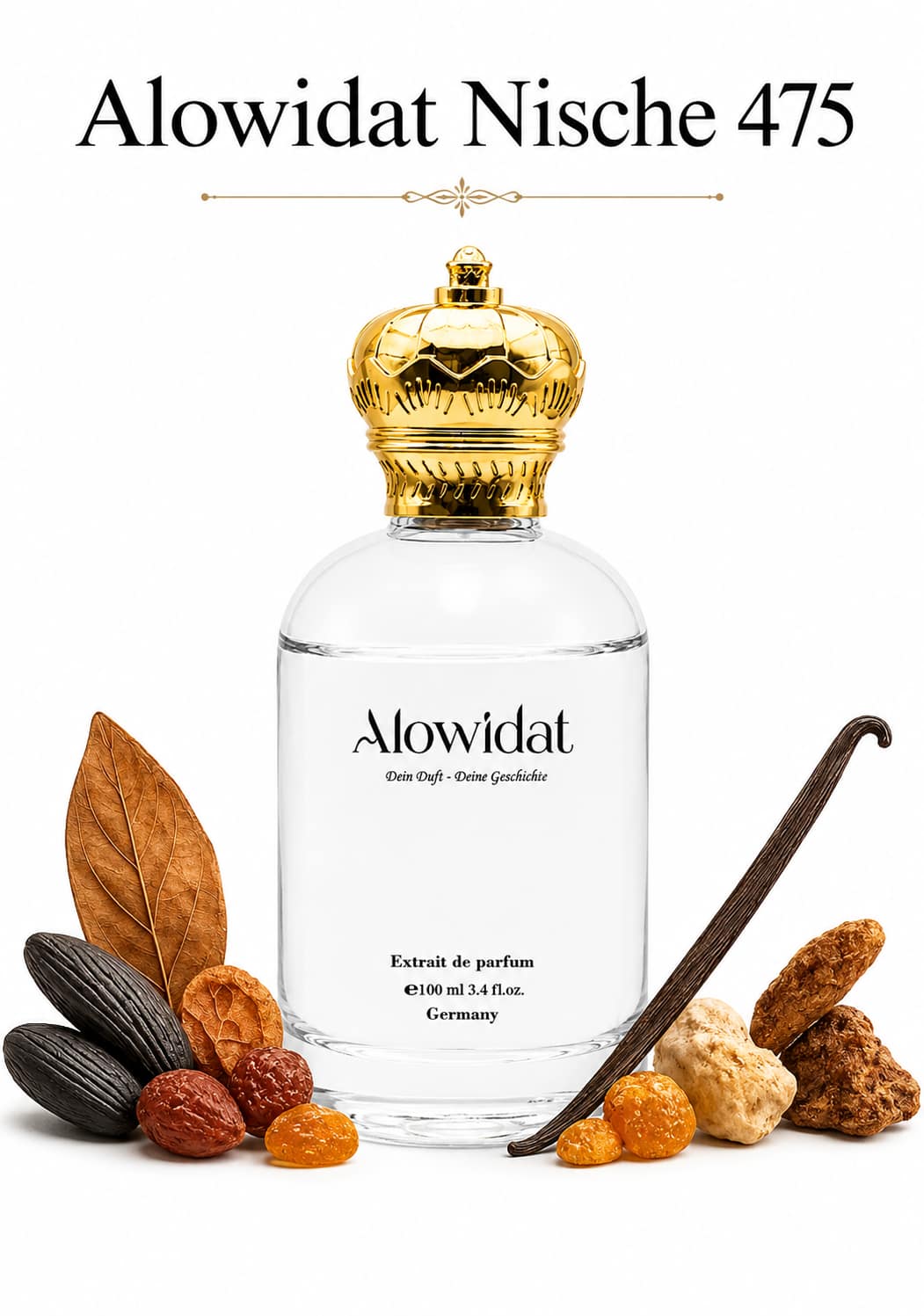 c037254e-8666-41c0-a702-0b50516884c4 عطر للجنسين Alowidat Nische 475 – شرقي دافئ بلمسة فانيليا وتونكا غنية - الصورة 1