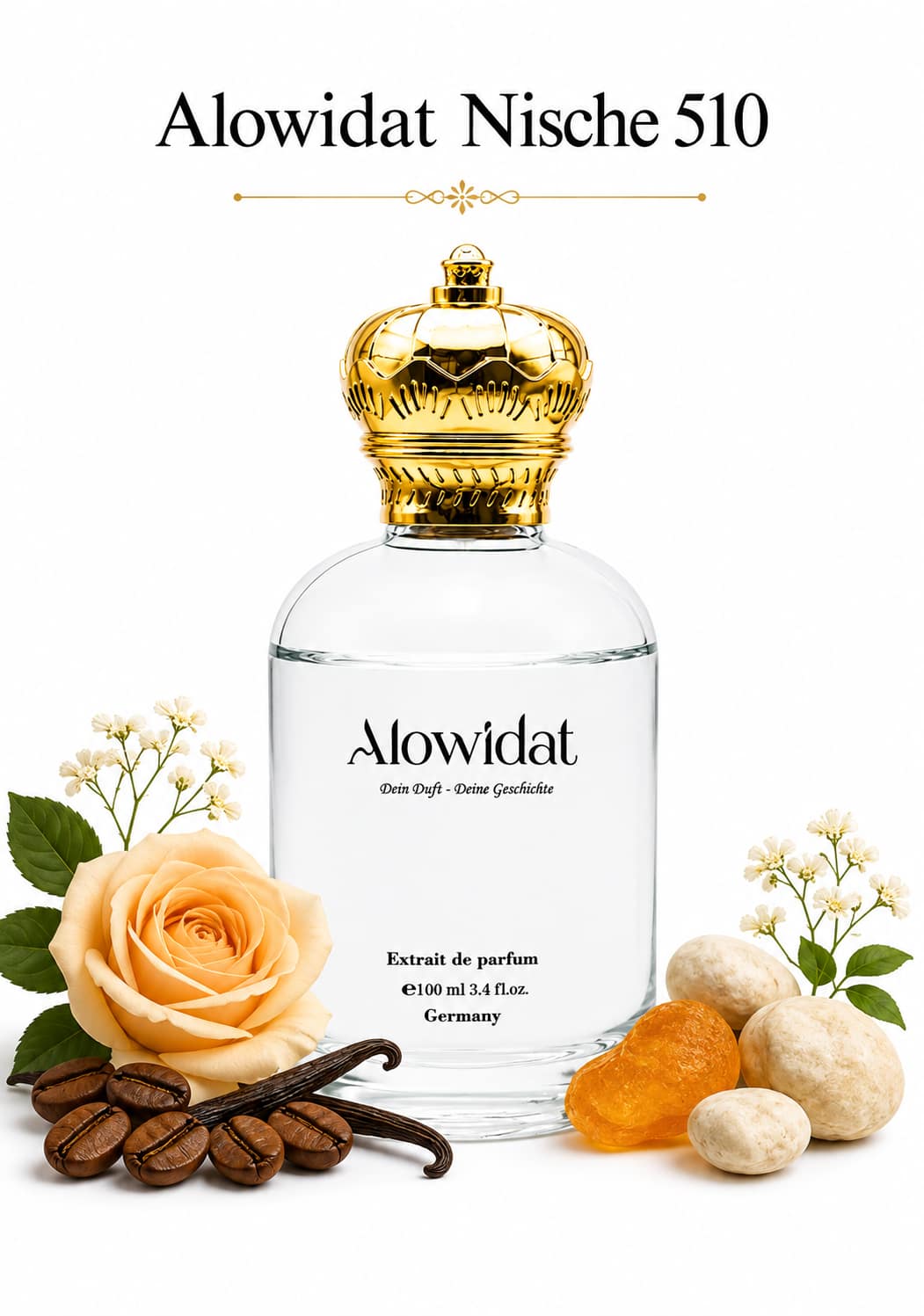94114532-ab8e-4923-a82c-772388ec5ae8 عطر للجنسين Alowidat Nische 510 – زهري غورماند بلمسة قهوة وفانيليا دافئة - الصورة 1