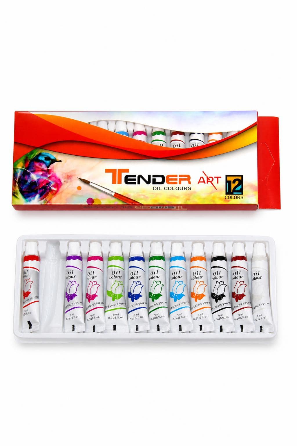b20bb622-2dfe-4bb0-9f4d-83c5a10d864e.jpg علبة ألوان زيتية TENDER ART 12 لون 9 ml - موديل 4404 - الصورة 1