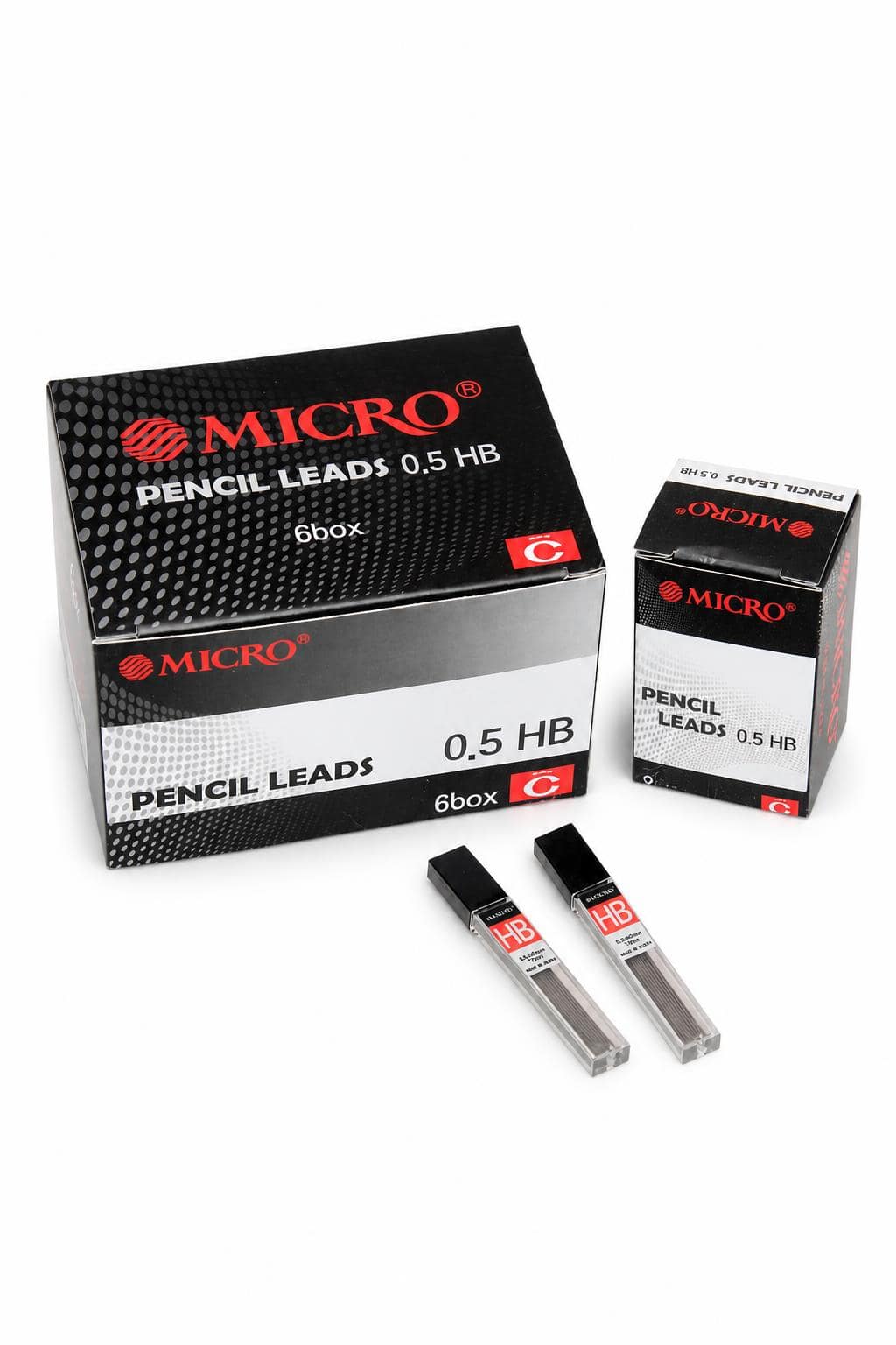 39128f26-6b70-4be3-ac39-5c7e85f26f12.jpg علبة بوز رصاص MICRO 0.5 HB مدرسية - موديل 12076 - الصورة 1