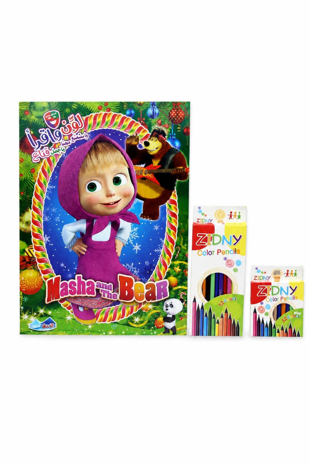 40ddeb59-5fd5-4e76-9e8b-a12bb3583387-1.jpg قصة ودفتر تلوين كبير Masha and The Bear مع قناع - 5304 - الصورة 1