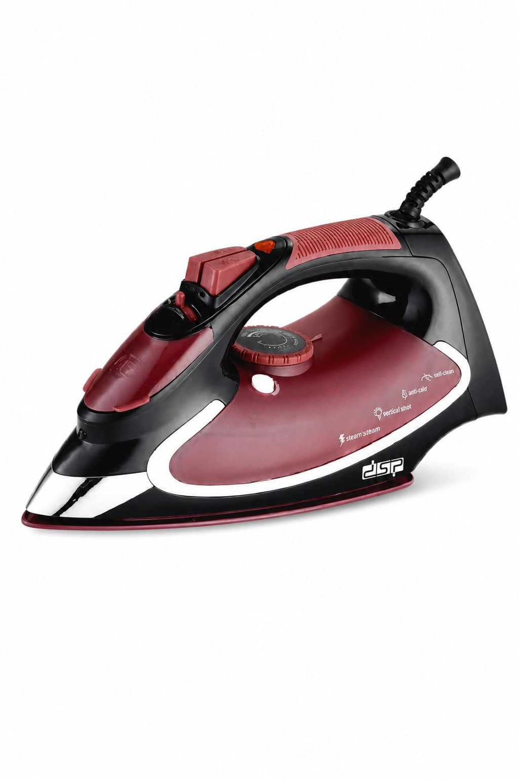 daaa6bf3-60d2-4d1e-b8e8-8ca455c0c058.png مكواة بخار DSP KD1023 بقاعدة Ceramic وقدرة 2200W - الصورة 1