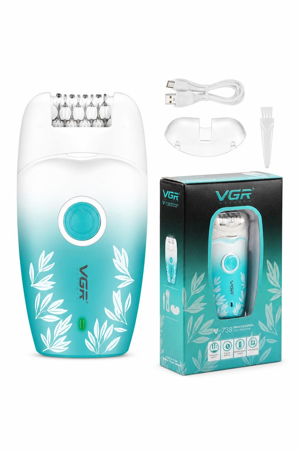 f92d90ba-ed55-48db-b6f1-fb9e07bb9356.jpg آلة إزالة شعر للجسم VGR V-738 بسرعتين وشحن USB - الصورة 1