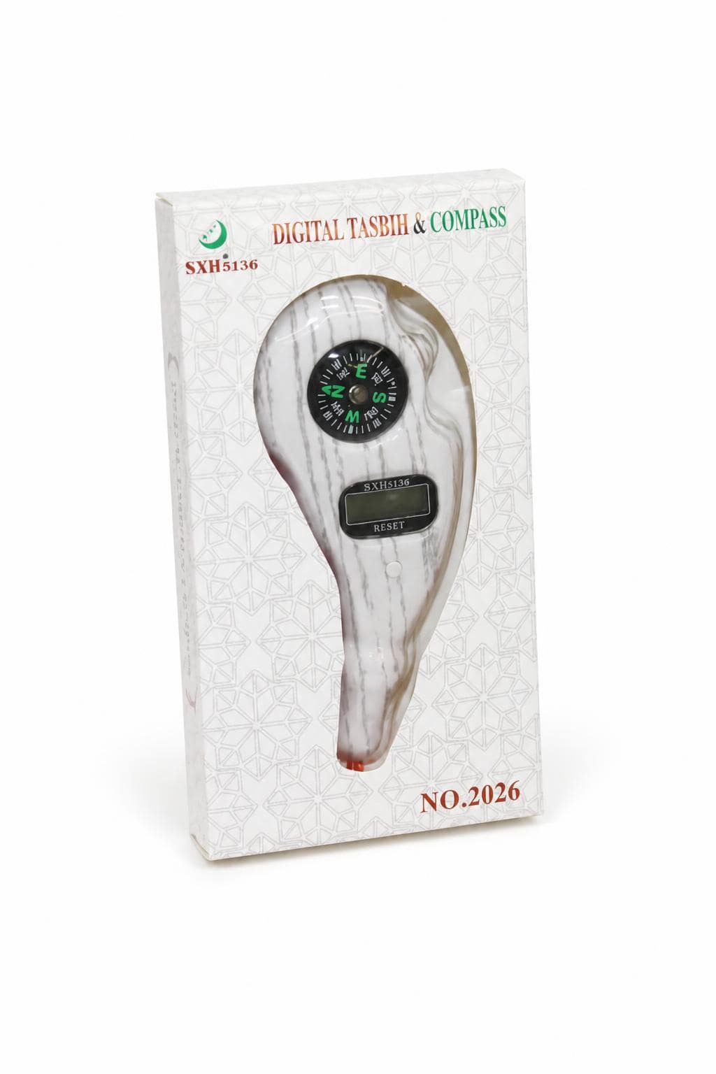 73ce2f11-cb10-4df3-9bcb-4303f29b817f.jpg خاتم تسبيح رقمي مع بوصلة بتصميم رخامي - موديل 15289 - الصورة 1