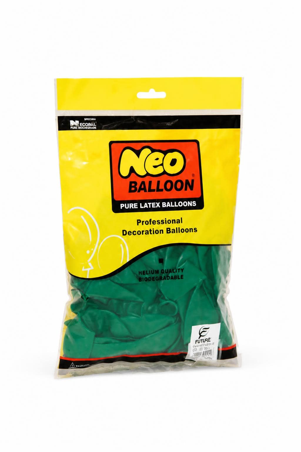 7df065a1-c659-4720-9065-07abbc4f10d3.jpg كيس بوالين Neo Balloon لاتكس أخضر 50 بالون - موديل 14652 - الصورة 1