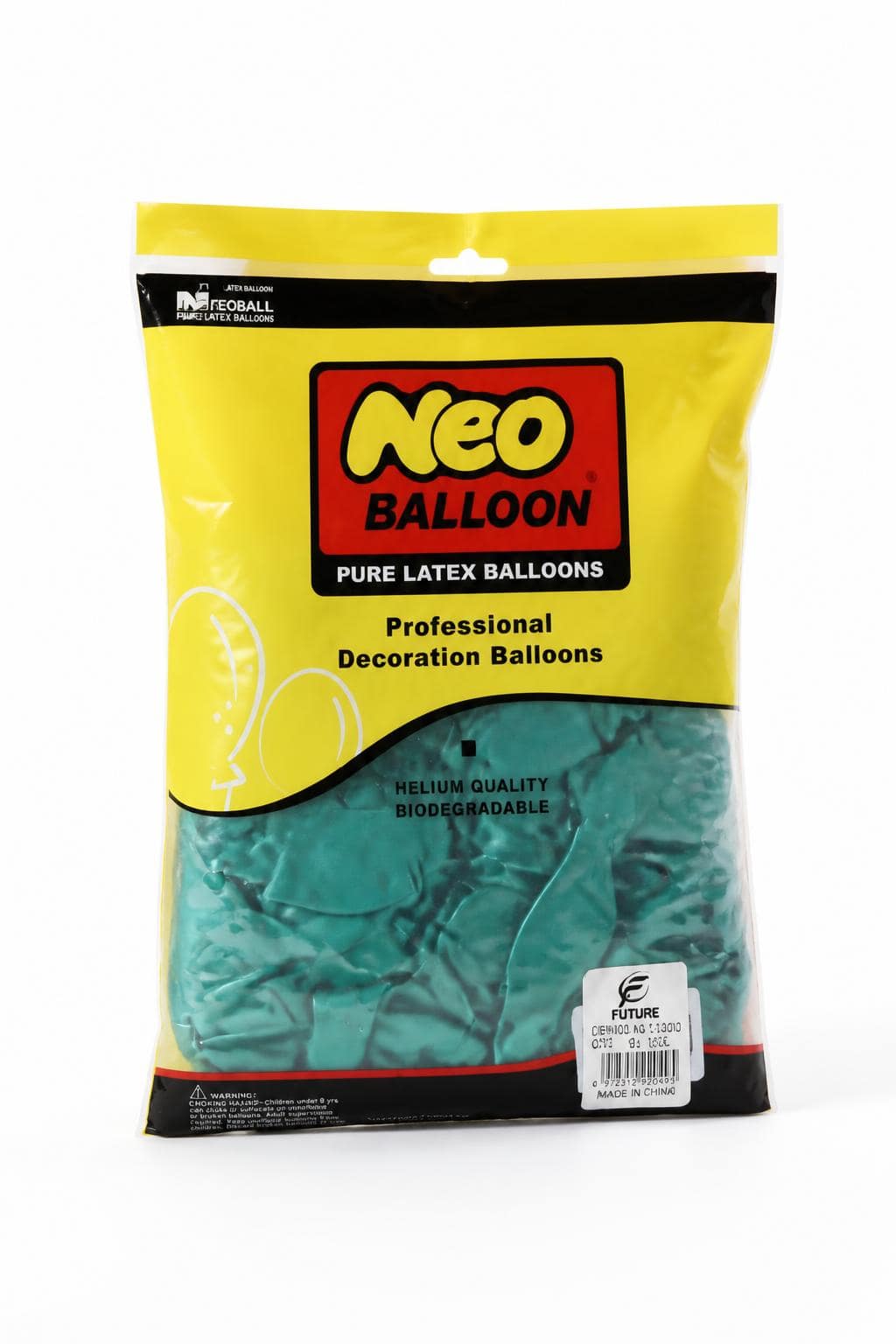 ffd7a15f-700b-4595-995e-4f8ff61d51d7.jpg كيس بوالين Neo Balloon فيروزي 50 بالون - موديل 13771 - الصورة 1