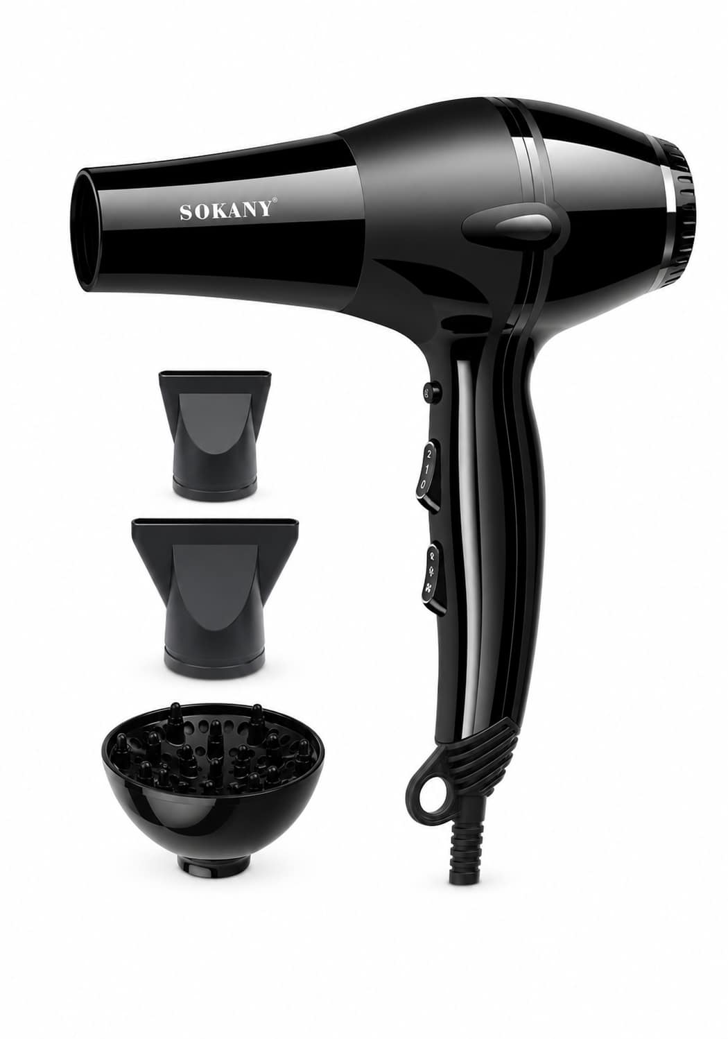 79c2bd5c-5b19-4c31-a455-c32055274df9 مجفف شعر SK-2223 بقوة 3000W – تجفيف سريع مع ملحق تركيز الهواء - الصورة 1
