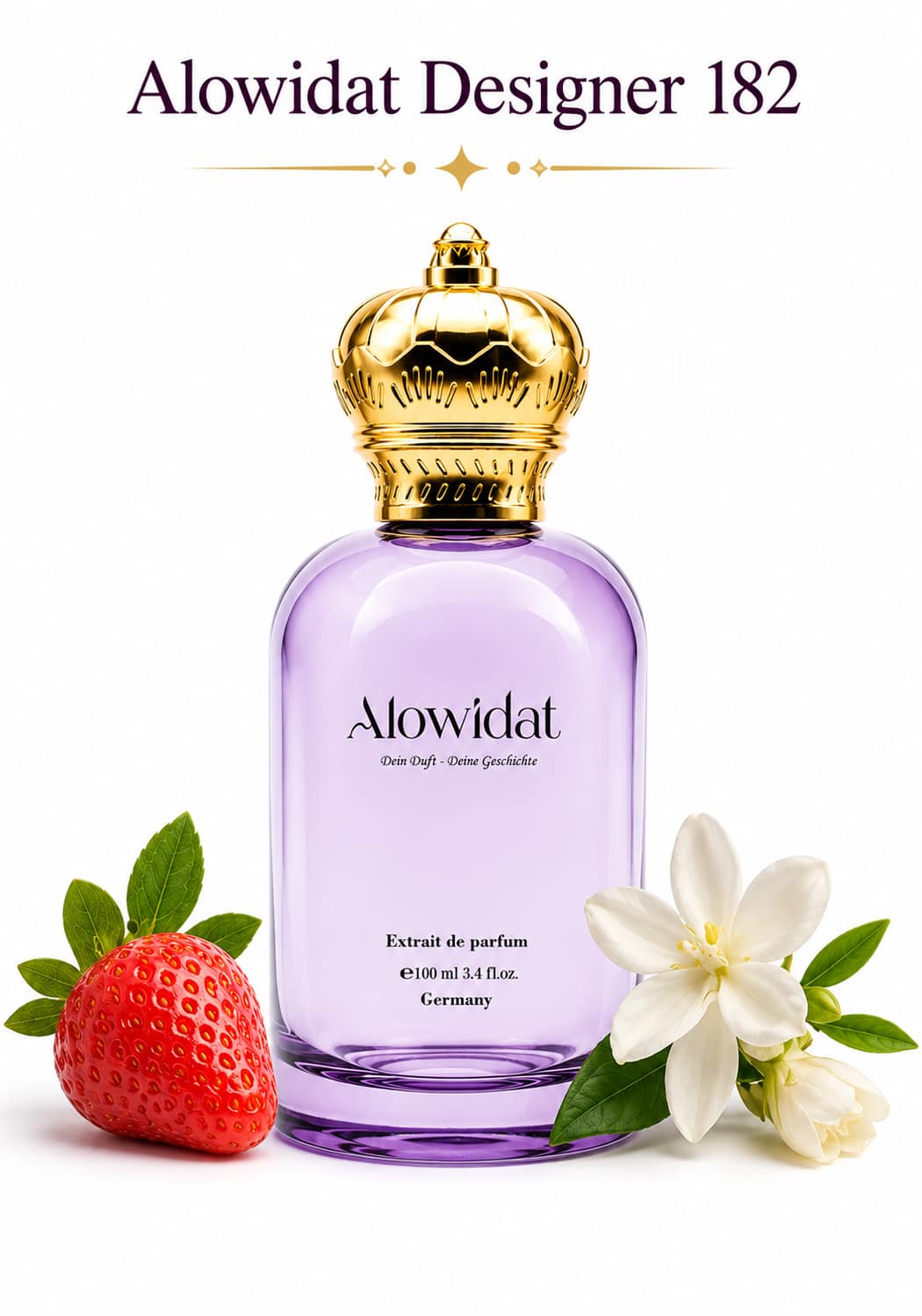 091121a3-08b0-4df7-bc8c-38660dabb932 عطر نسائي Alowidat Designer 182 – فاكهي زهري بلمسة ناعمة - الصورة 1