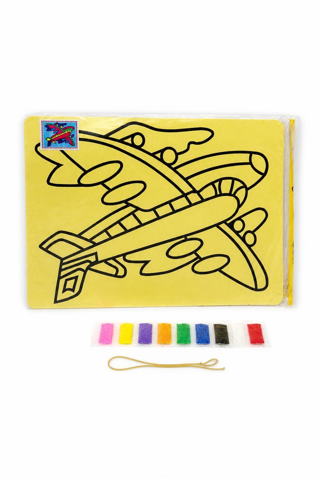 c815de2b-0041-4ebd-8001-559b12f4d209.jpg لوحة تلوين بالرمل A4 بتصميم طائرة - موديل 3638163 - الصورة 1