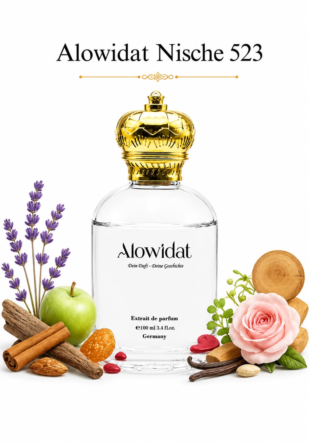 62416609-069b-4a57-b142-2eb6331ee242 عطر للجنسين Alowidat Nische 523 – زهري متبّل بلمسة عنبر وفانيليا دافئة - الصورة 1
