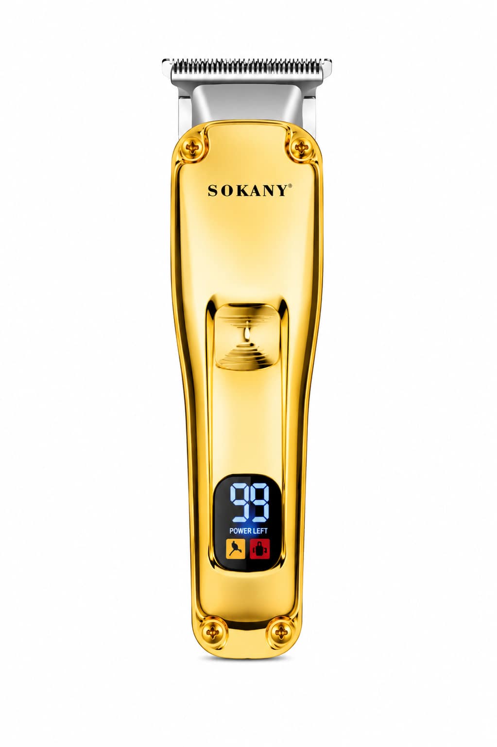 c5918fb3-d7ec-4d36-8e38-5645463dfc92 ماكينة حلاقة رجالية SOKANY SK-16065 ذهبية بشاشة LED وبطارية 600mAh - الصورة 1