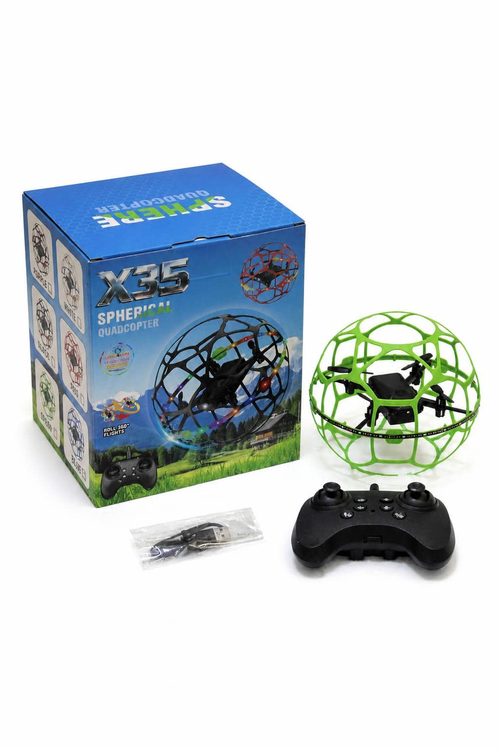cb8913bd-24ac-4c5f-a000-77fdd1be0cf2.jpg لعبة طائرة كروية X55 بدوران 360° - موديل 6079486 - الصورة 1