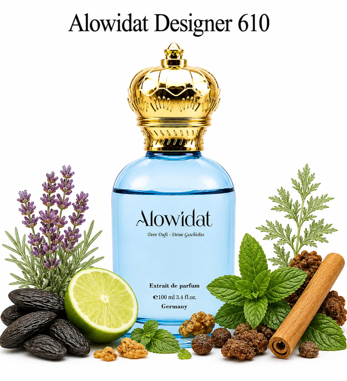 85ae7833-392b-4900-9515-72d6ec6ca39f عطر رجالي Alowidat Designer 610 – عطري متبّل بلمسة تونكا وعنبر دافئة - الصورة 1