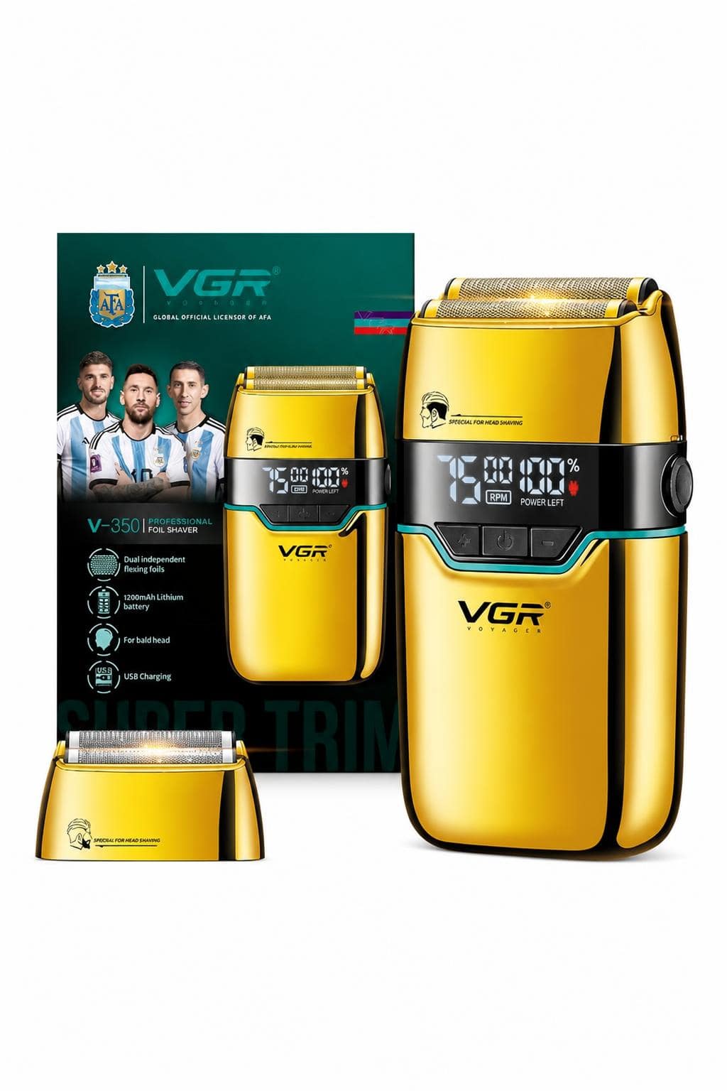 25630530-3719-4342-b325-94785e7fb296.jpg ماكينة حلاقة VGR V-350 بفويل مزدوج و3 سرعات - الصورة 1