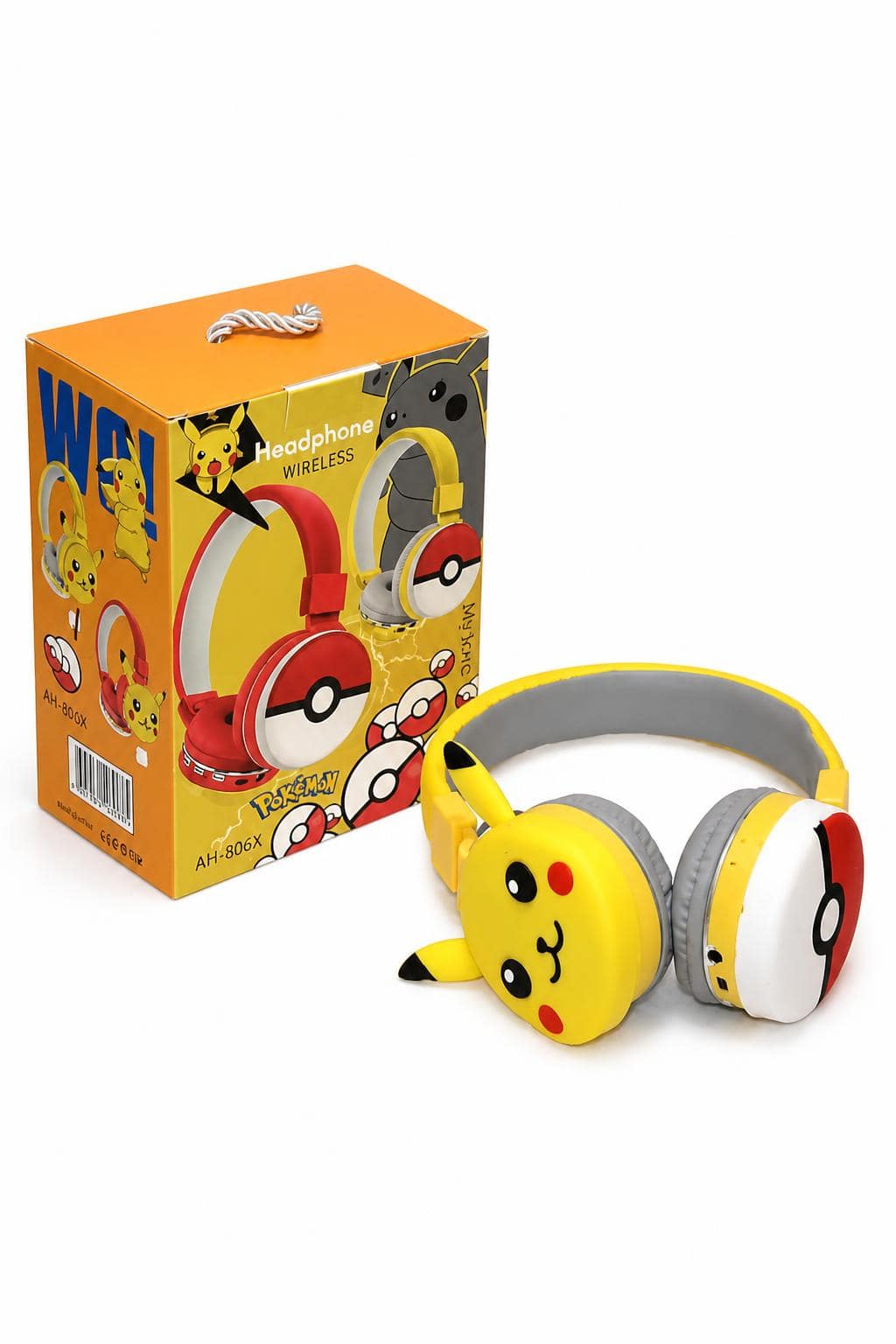 4ee1885a-7377-4d36-8d41-069e3930698a-1.jpg سماعة رأس لاسلكية بتصميم Pikachu - موديل 15750 - الصورة 1