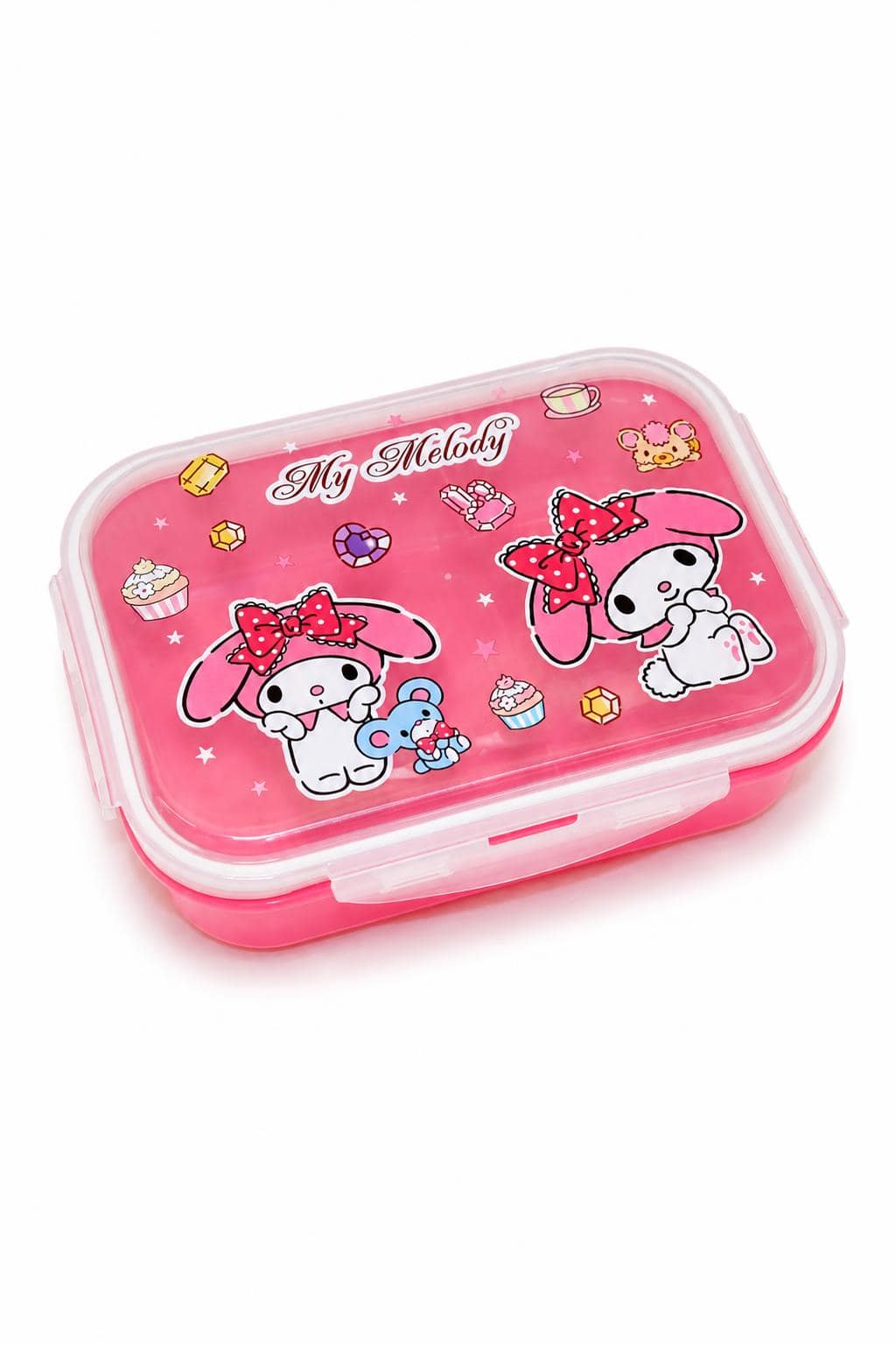 b3e24be5-7079-450e-a647-802a8ac573e2.jpg حافظة طعام بلاستيكية وردية بتصميم My Melody 1225706 - الصورة 1