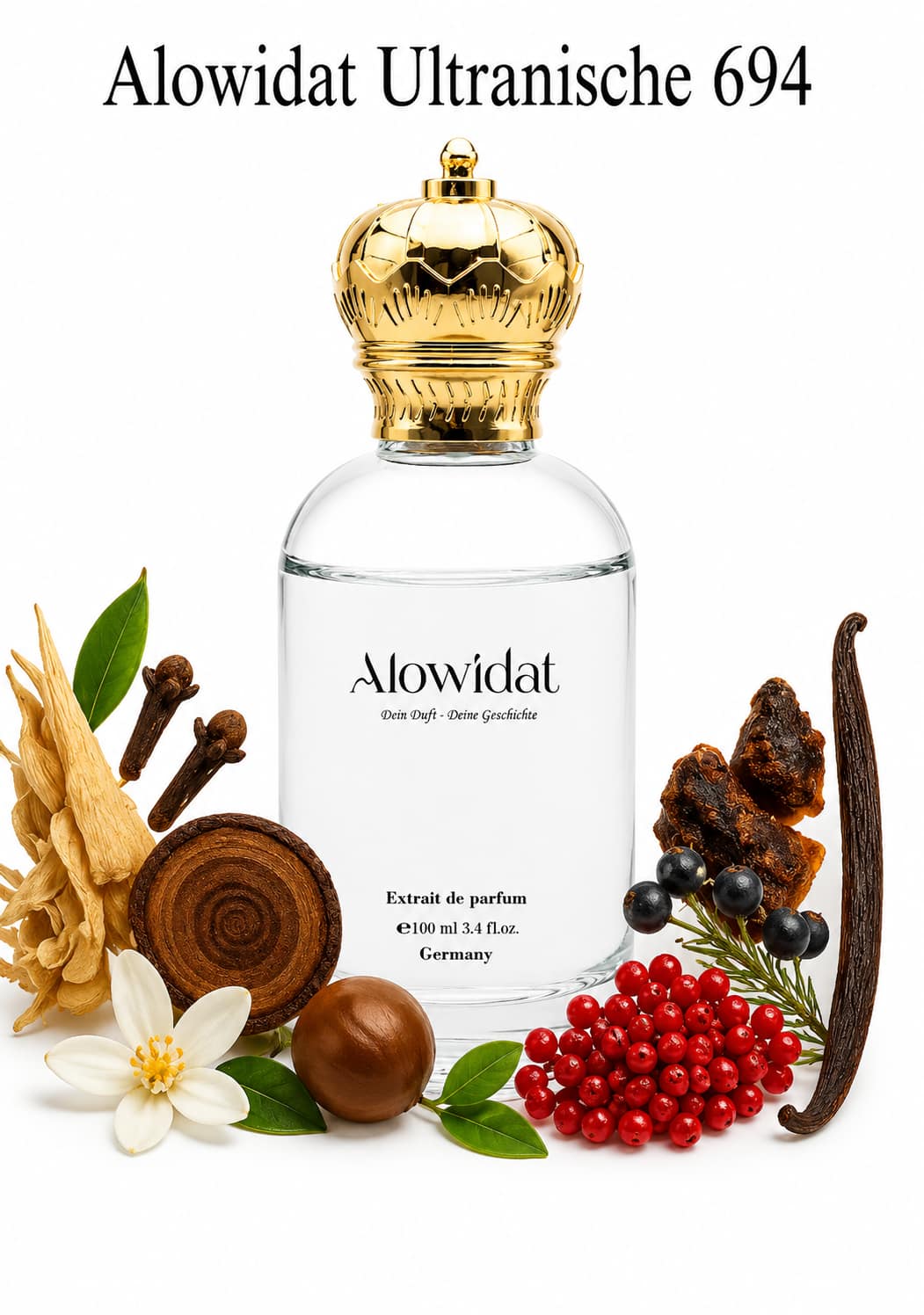 a9966cbd-a58c-46f8-b7cc-fd7fc90c598e عطر للجنسين Alowidat Ultranische 694 – شرقي خشبي بلمسة قرنفل وفانيليا دافئة - الصورة 1