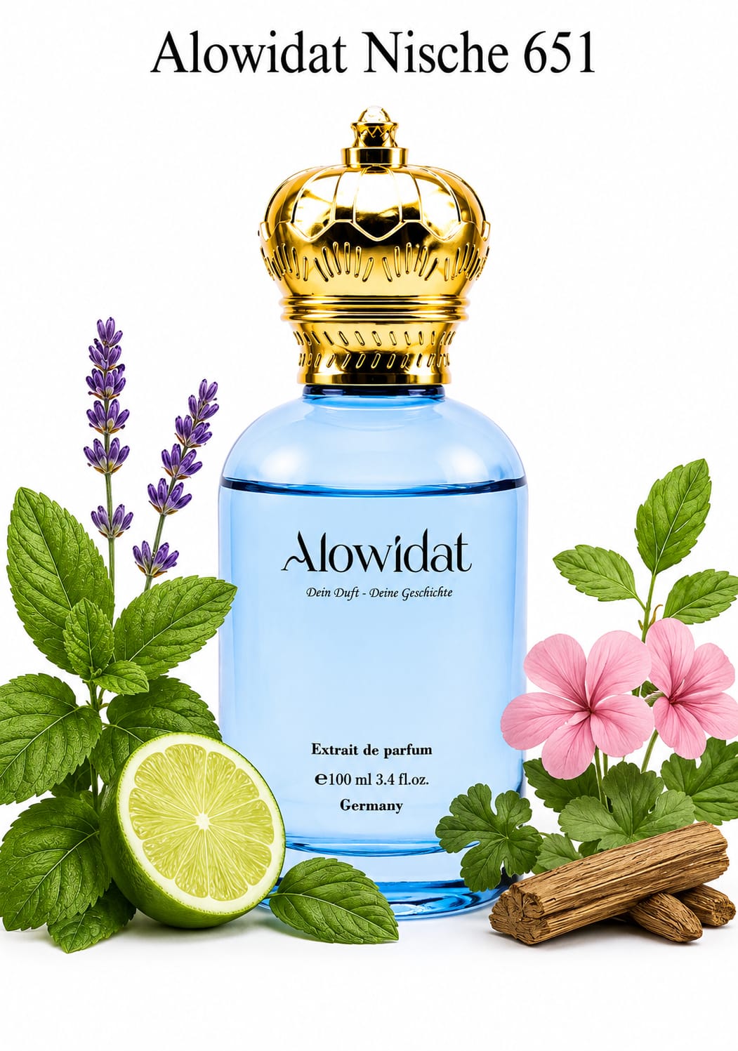 7f278f69-980c-4ef7-8f97-78a696d1f335 عطر رجالي Alowidat Nische 651 – أخضر مائي بلمسة زهرية وخشبية دافئة - الصورة 1